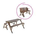 Set mobilier grădină Zagir, maro, vedere din față