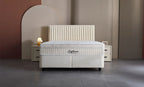 Set pat tapitat Saltea si Somiera Arden White, vedere 8