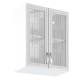 Dulap superior G60S cu geam SICILIA, alb/pin Andersen