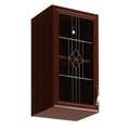 Cabinet superior G40S cu sticla SICILIA, stanga, nuc Milano