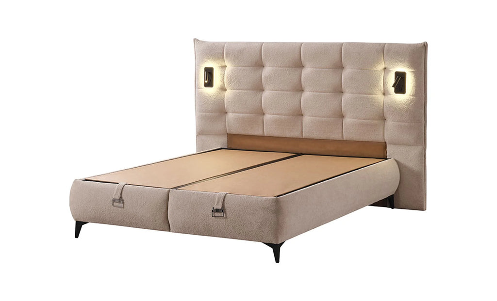 Set pat tapitat Saltea Siesta Plus, cu somiera