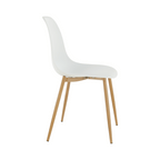 Scaun SINTIA, alb / natural