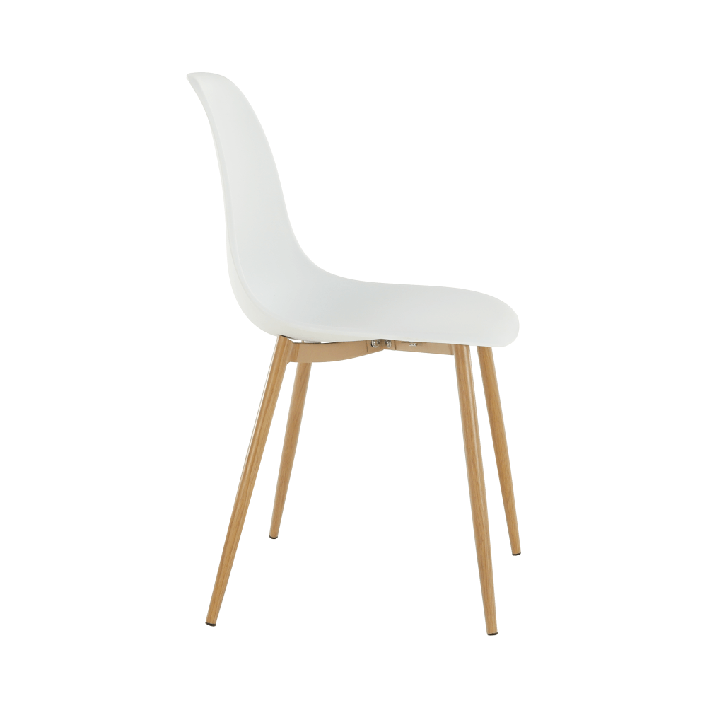 Scaun SINTIA, alb / natural