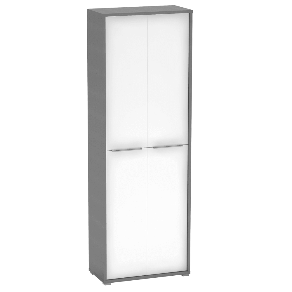 Dulap inalt cu rafturi RIOMA NEW TYP 05, grafit/alb