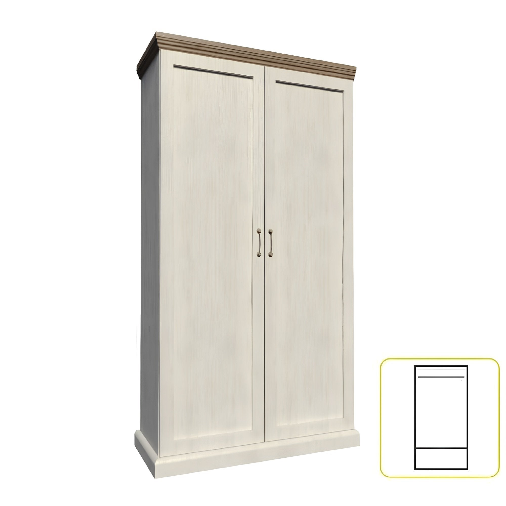Dulap ROYAL S2D, pin nordic/stejar salbatic