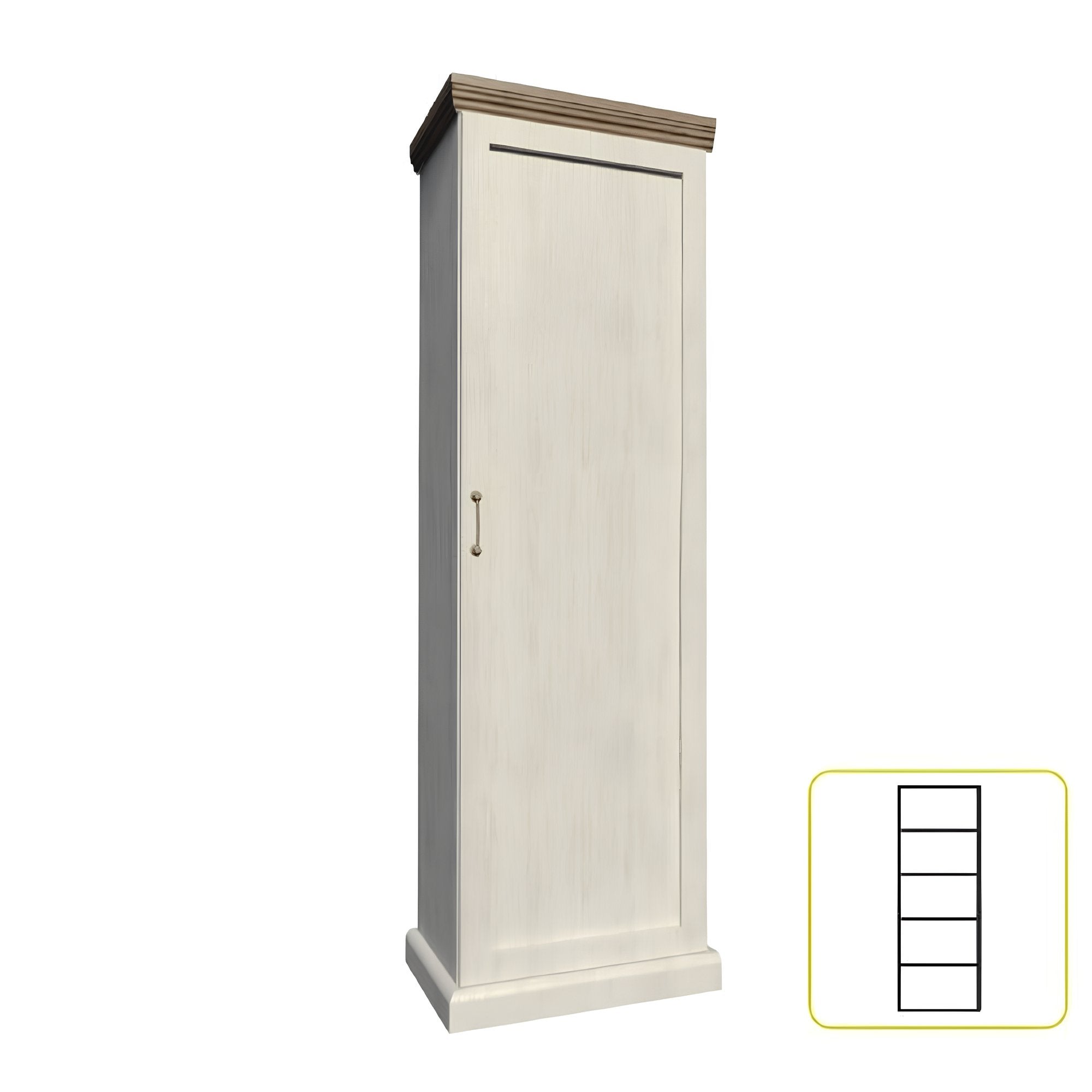 Dulap ROYAL S1D, pin nordic/stejar salbatic