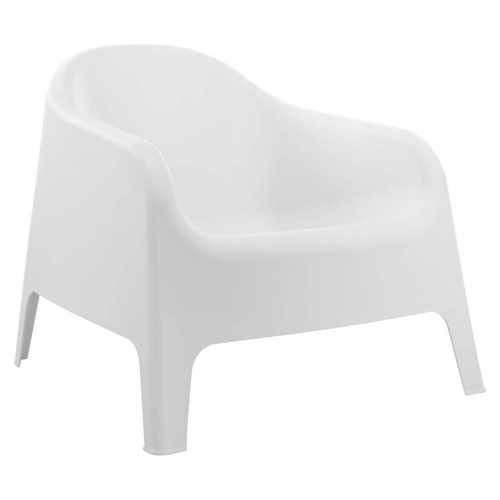 Scaun stivuibil SOKRA NEW, alb, plastic