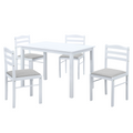 Set de sufragerie 1+4 SOMIN, alb/gri bej