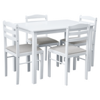 Set dining SOMIN, alb / gri bej