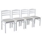 Set dining SOMIN, alb / gri bej