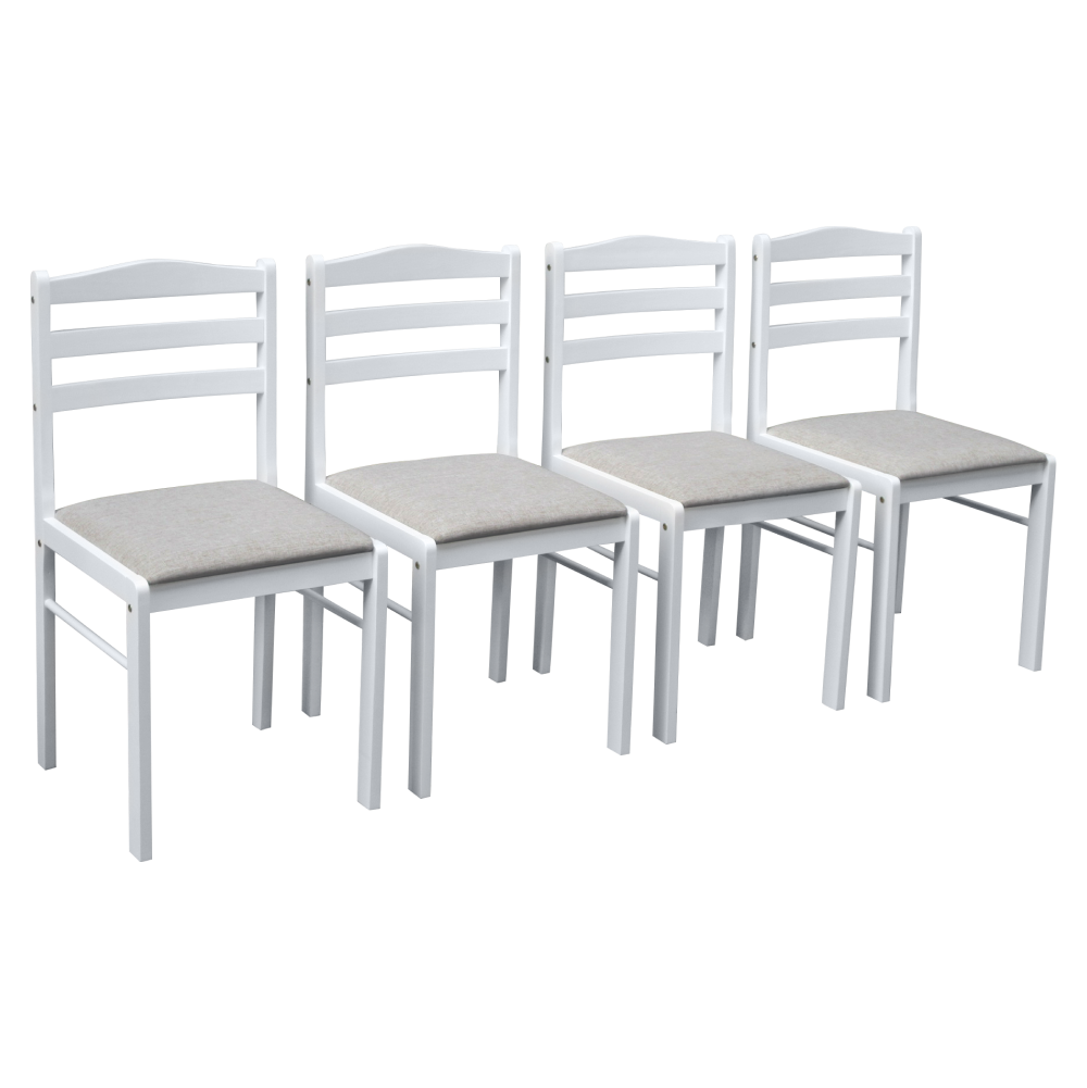Set dining SOMIN, alb / gri bej