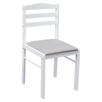 Set dining SOMIN, alb / gri bej