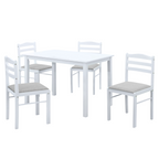 Set dining SOMIN, alb / gri bej