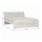Set dormitor ANGEL, (dulap, pat 160x200, 2x noptiera), alb craft
