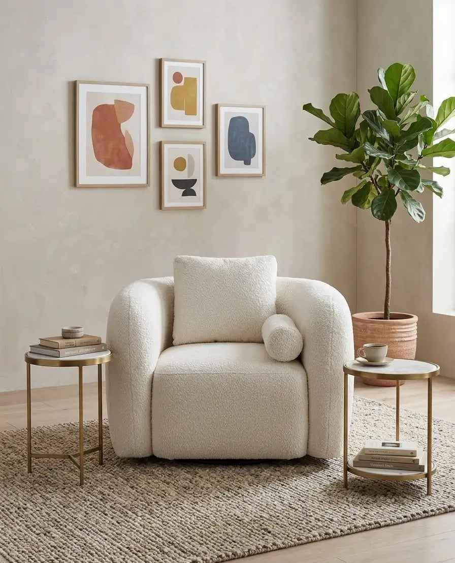 Fotoliu modern Boucle Spring – Maxinova (imaginea 2)