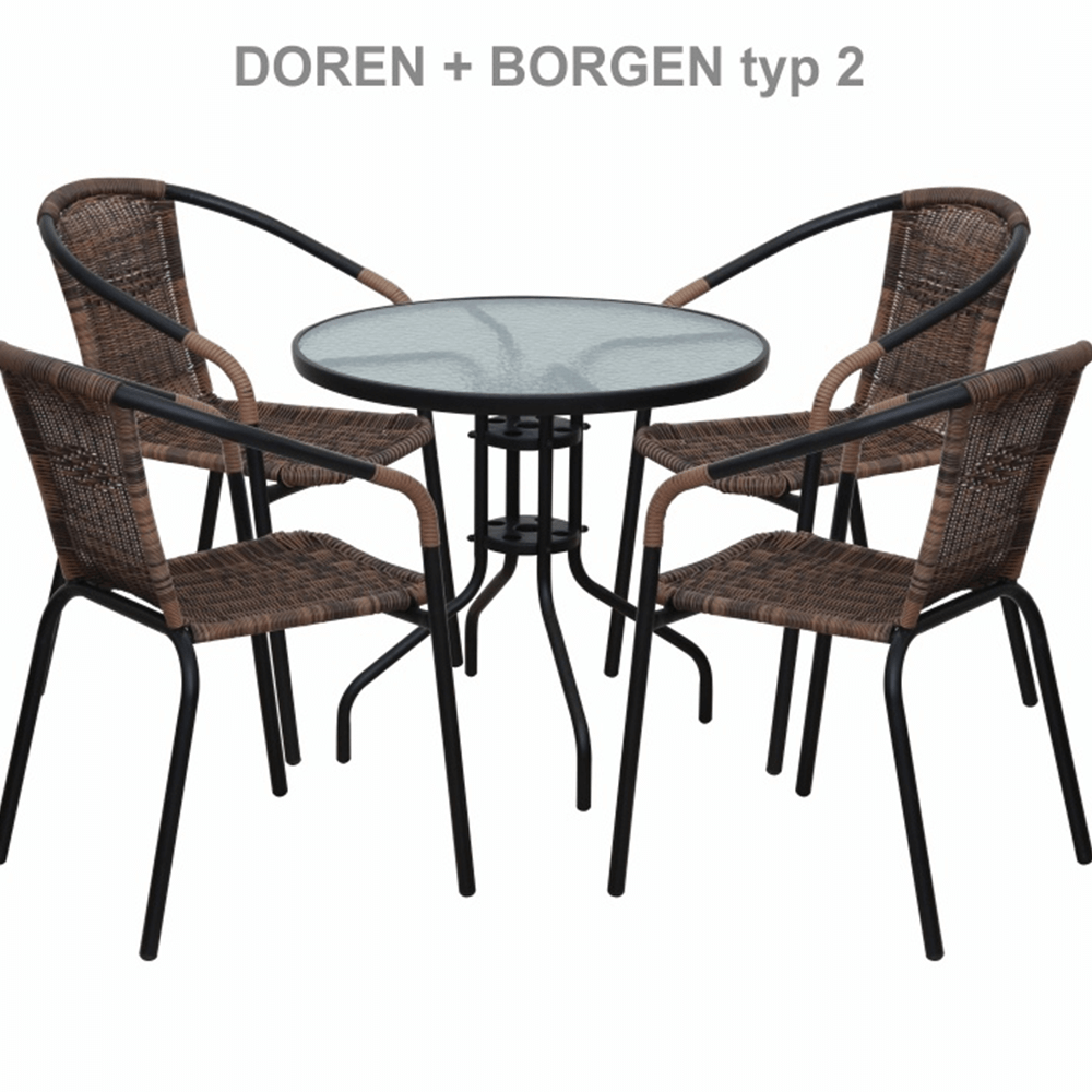 Scaun DOREN, maro / negru