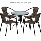 Scaun DOREN, maro / negru