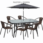 Scaun DOREN, maro / negru