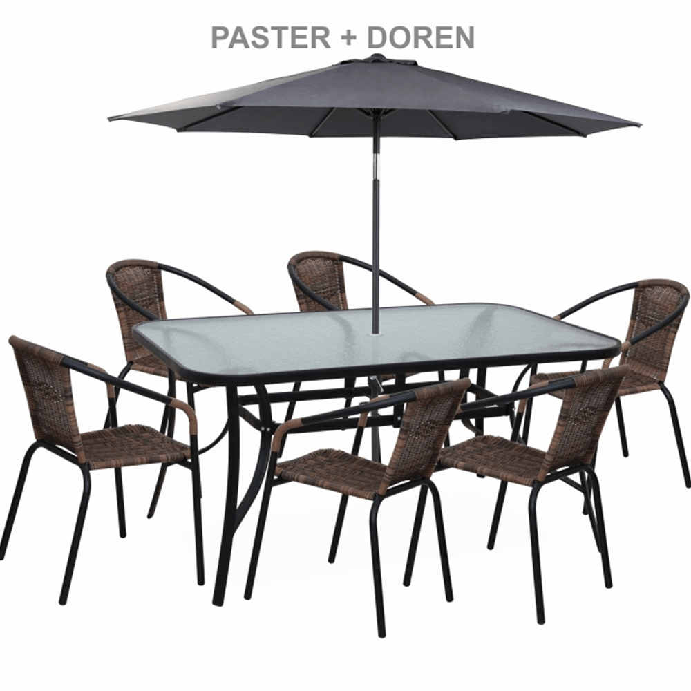 Scaun DOREN, maro / negru