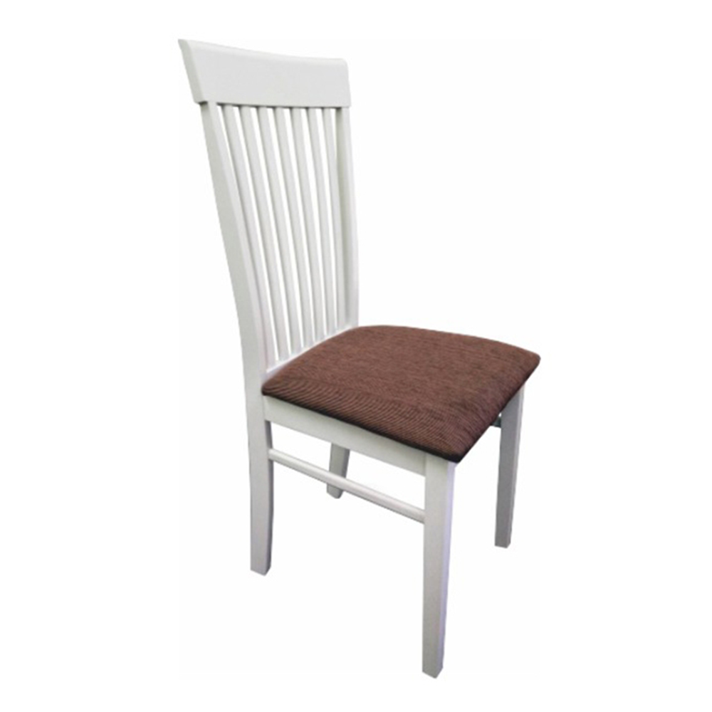 Scaun ASTRO NEW, alb/tesatura maro