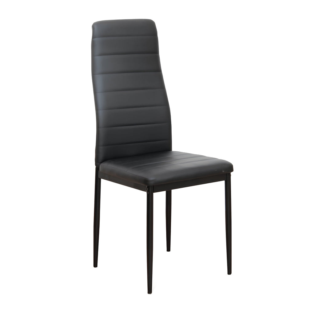 Scaun COLETA NOVA, piele eco neagra/metal negru