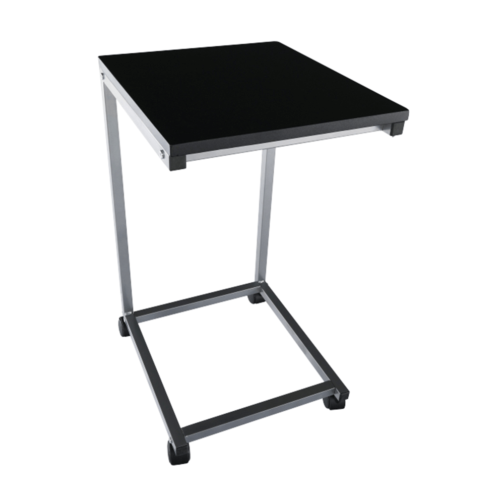 Masa portabila MANNY, negru/metal argint