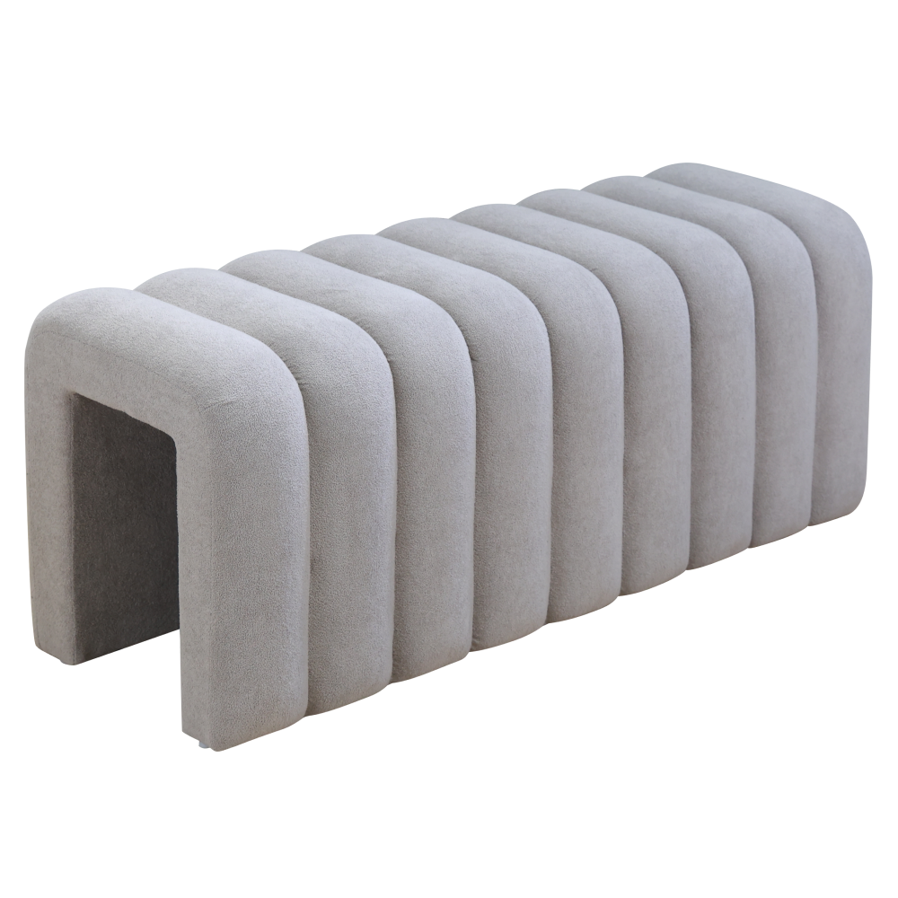 Banca de design SUNDO, tesatura gri