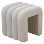 Taburet de design SUNDO, tesatura bej