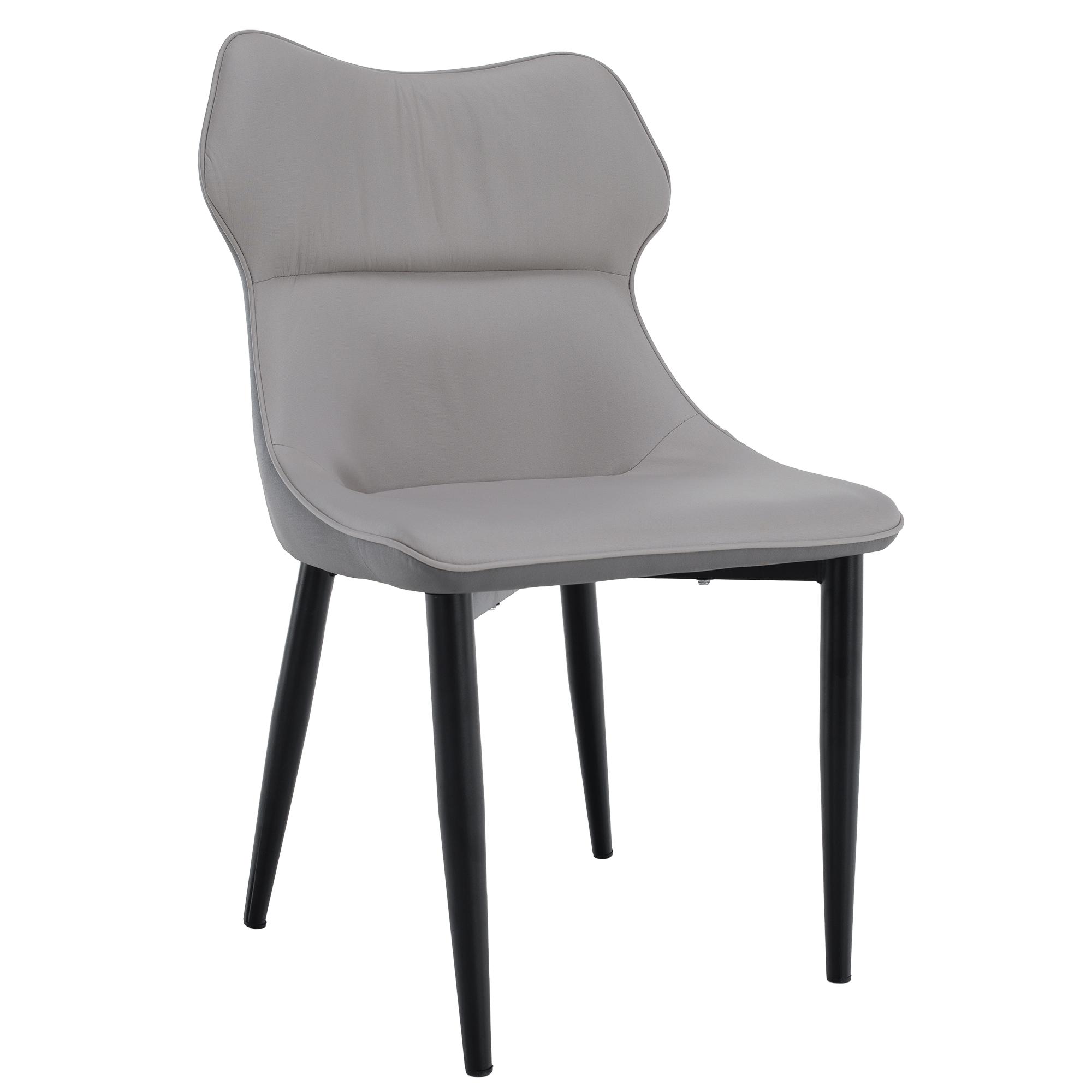 Scaun de dining TABITA, gri deschis/gri inchis/negru