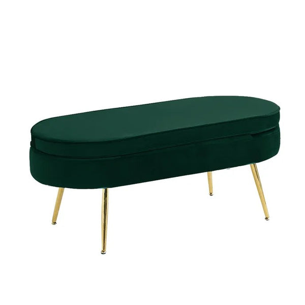 Taburet Noblin, verde, vedere din față