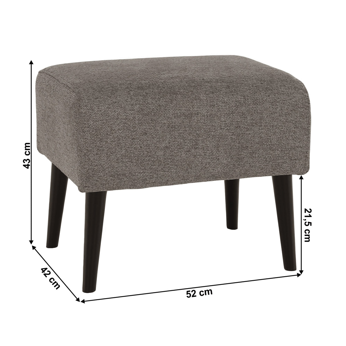 Taburet Samy – schiță cu dimensiuni