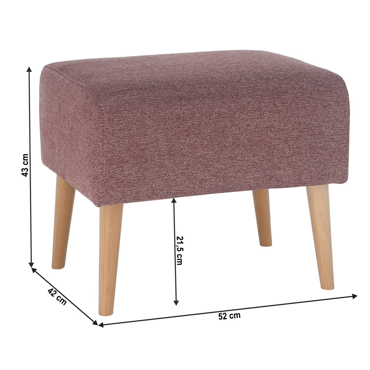 Taburet Samy – schiță cu dimensiuni