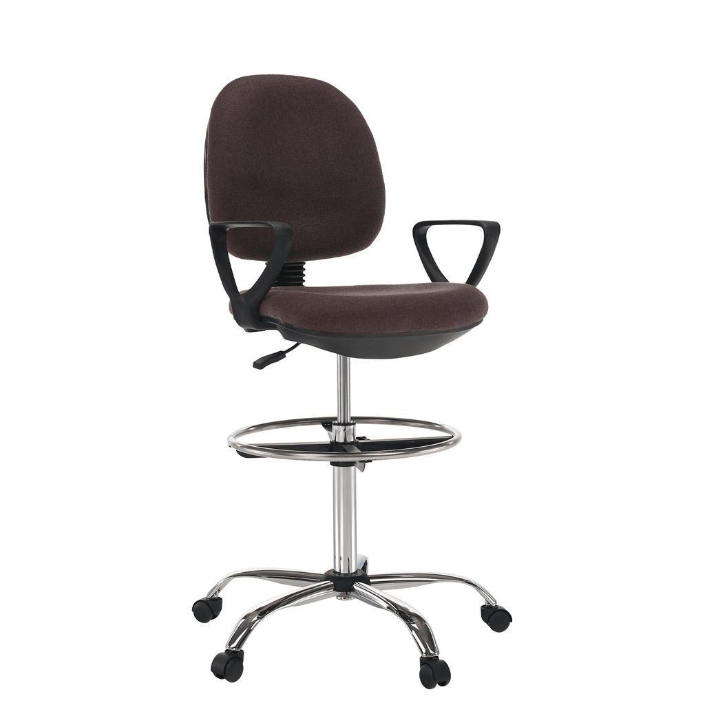 Scaun de lucru ridicat TAMBER, maro/negru