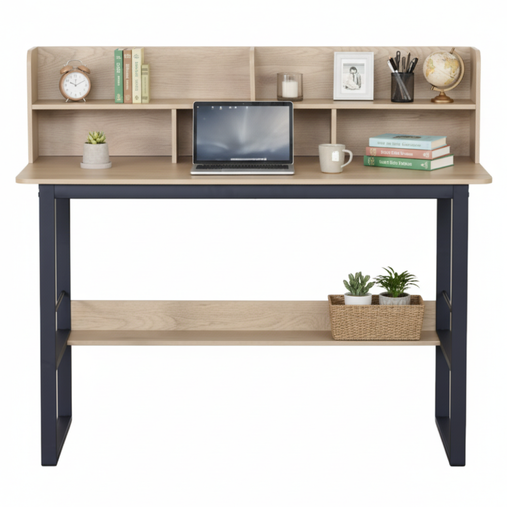 Birou PC TAMIS, stejar / negru