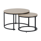 Masute de cafea TARNI, set de 2 buc., stejar sonoma/negru