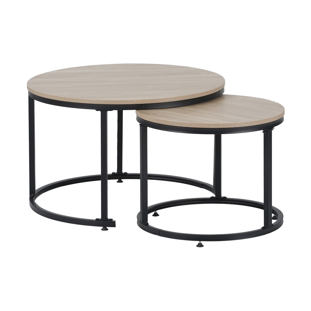 Masute de cafea TARNI, set de 2 buc., stejar sonoma/negru