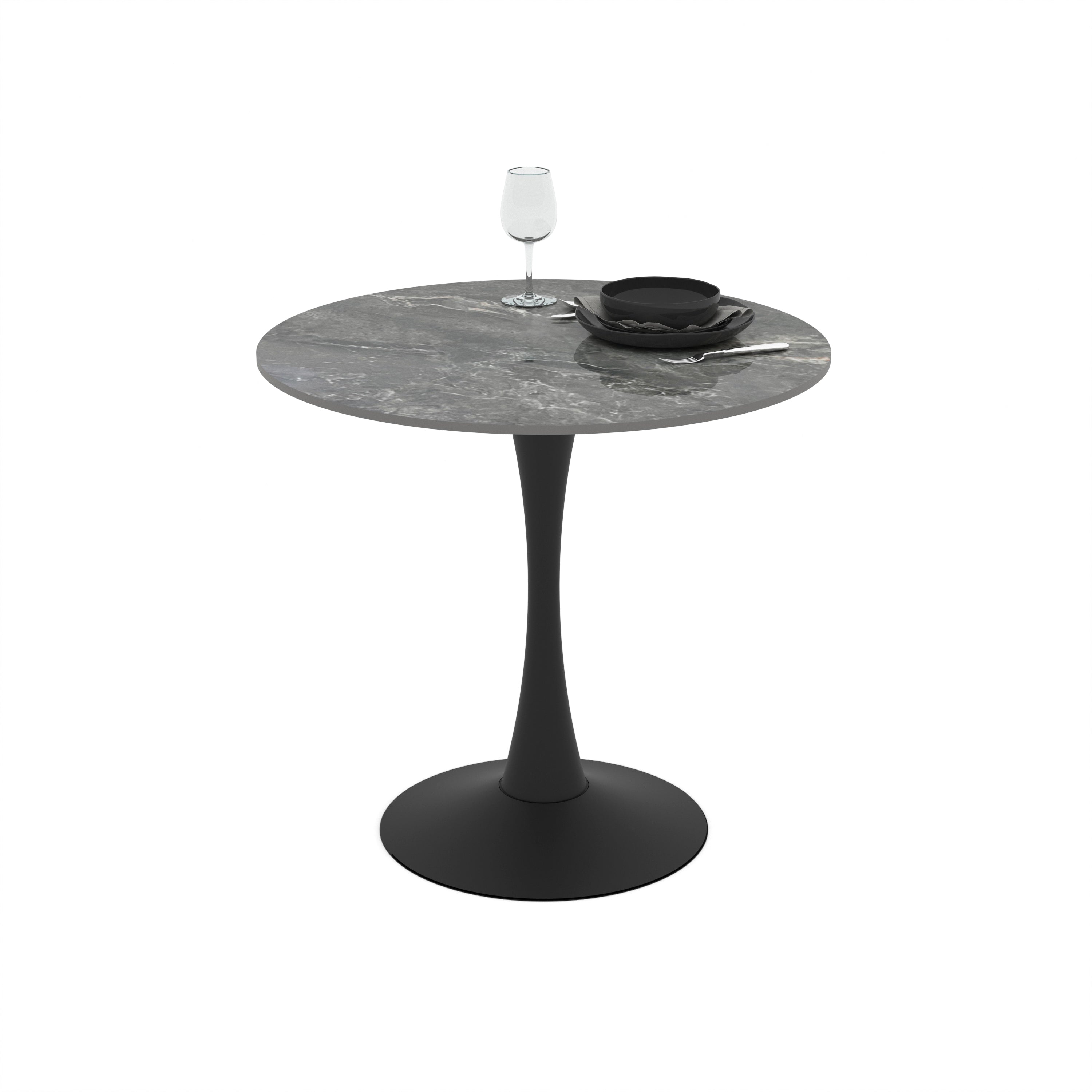 Masa bucatarie/living rotunda 80*74 cm Ceramica Graphite,Viva – Maxinova (imaginea 3)