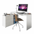 Birou PC universal de colt TERINO, alb