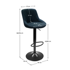 Scaun de bar TERKAN, negru