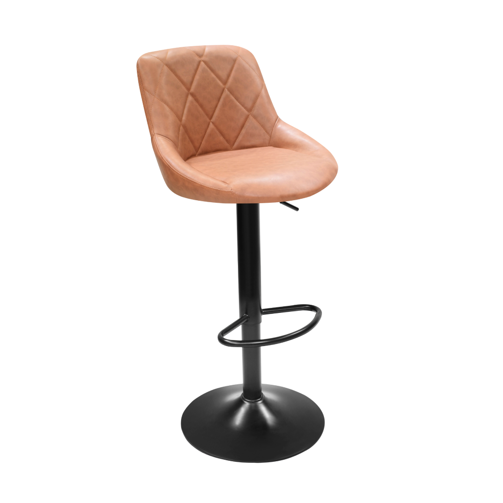 Scaun de bar TERKAN NEW, coniac/negru