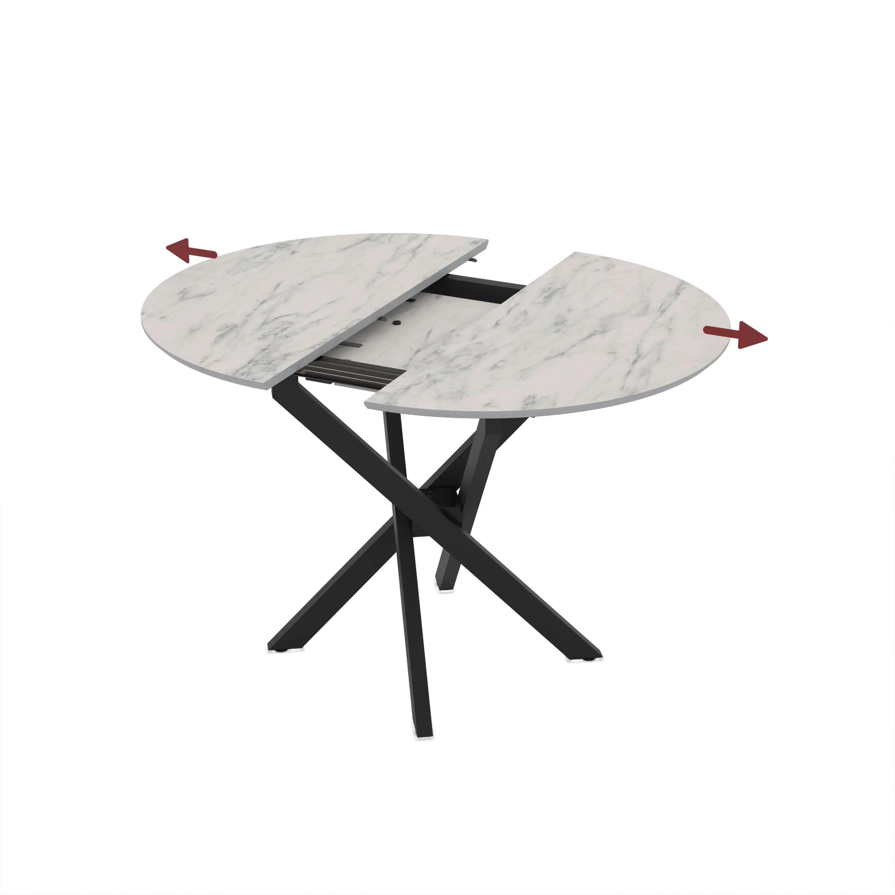 Masa, extensibila bucatarie/living rotunda 95 *95 cm, Ultra – Maxinova (imaginea 3)