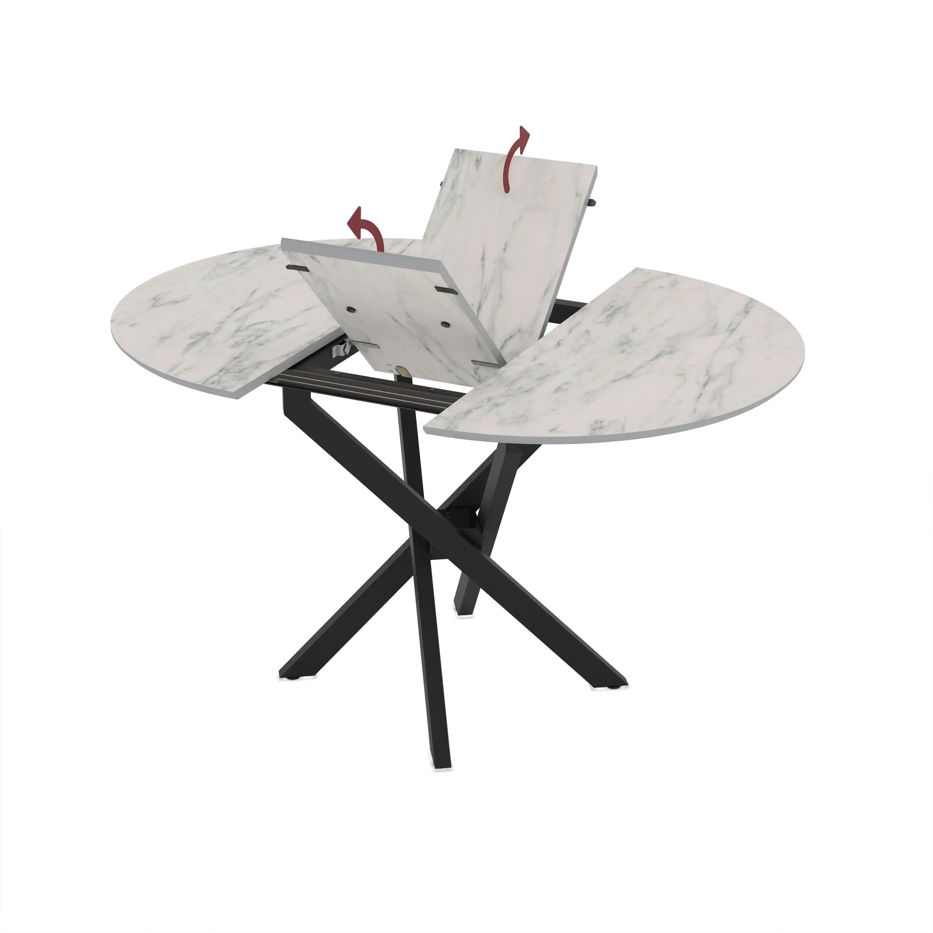 Masa, extensibila bucatarie/living rotunda 95 *95 cm, Ultra – Maxinova (imaginea 4)