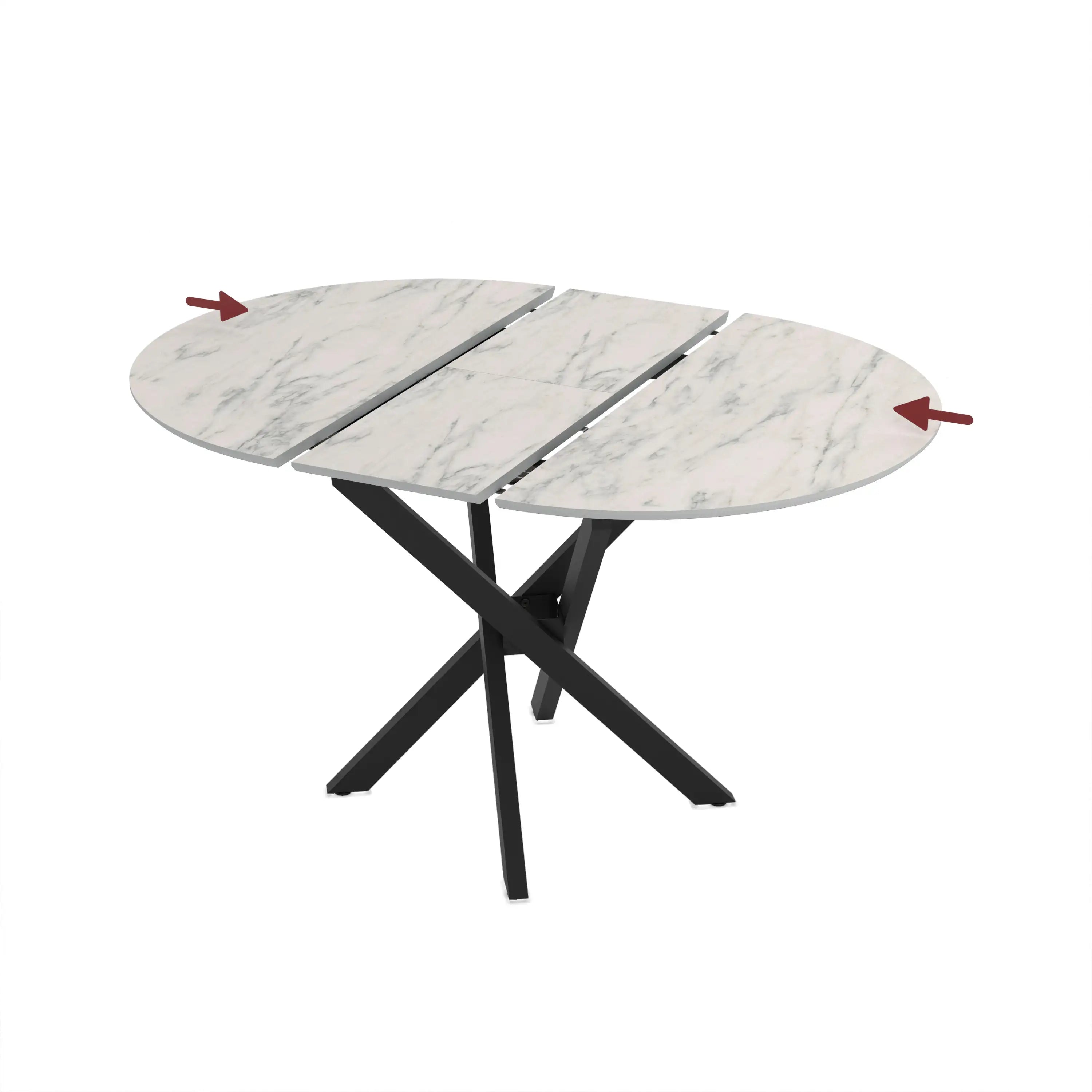 Masa, extensibila bucatarie/living rotunda 95 *95 cm, Ultra – Maxinova (imaginea 5)
