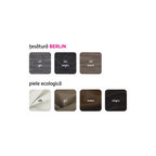 Set canapea universal, piele ecologica negru/melir gri, TOLITA U UNI