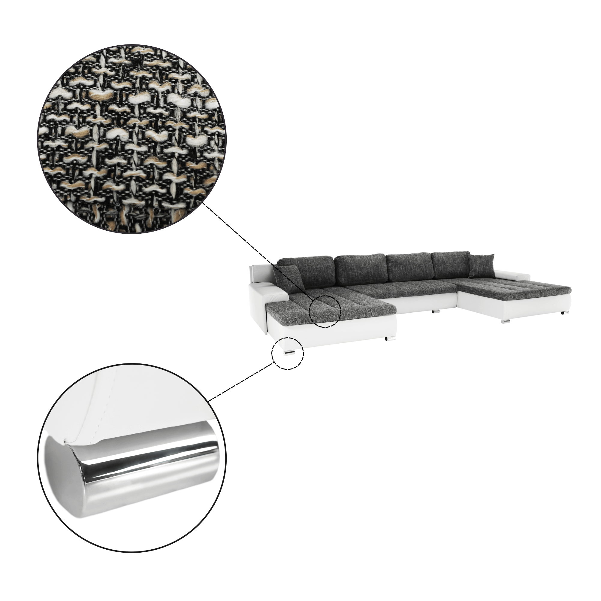 Coltar in forma de U extensibil TONIKS UNI, vedere 4
