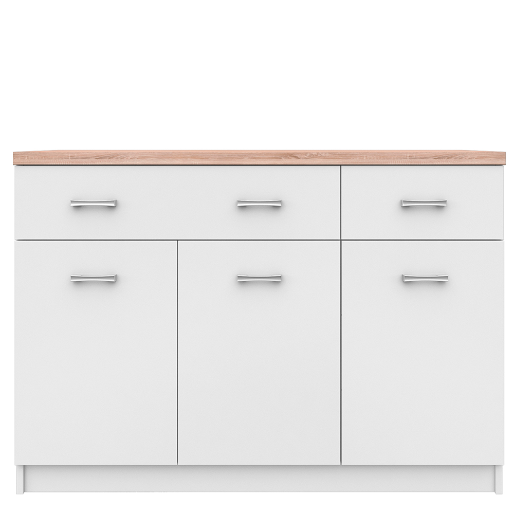 Comoda 3d2s TOPTY TYP 07, alb/stejar sonoma