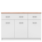 Comoda 3d2s TOPTY TYP 07, alb/stejar sonoma