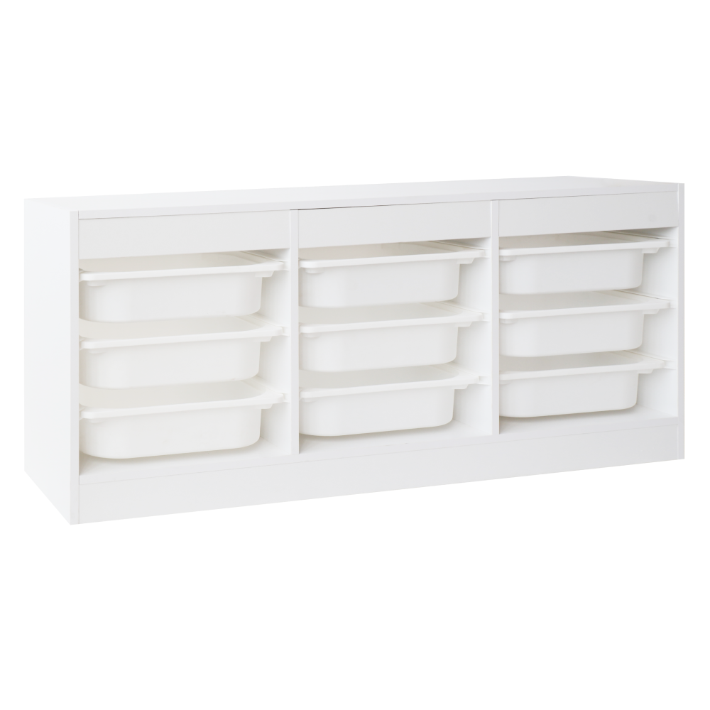 Organizator cu cutii de depozitare TRIMAL NEW, alb