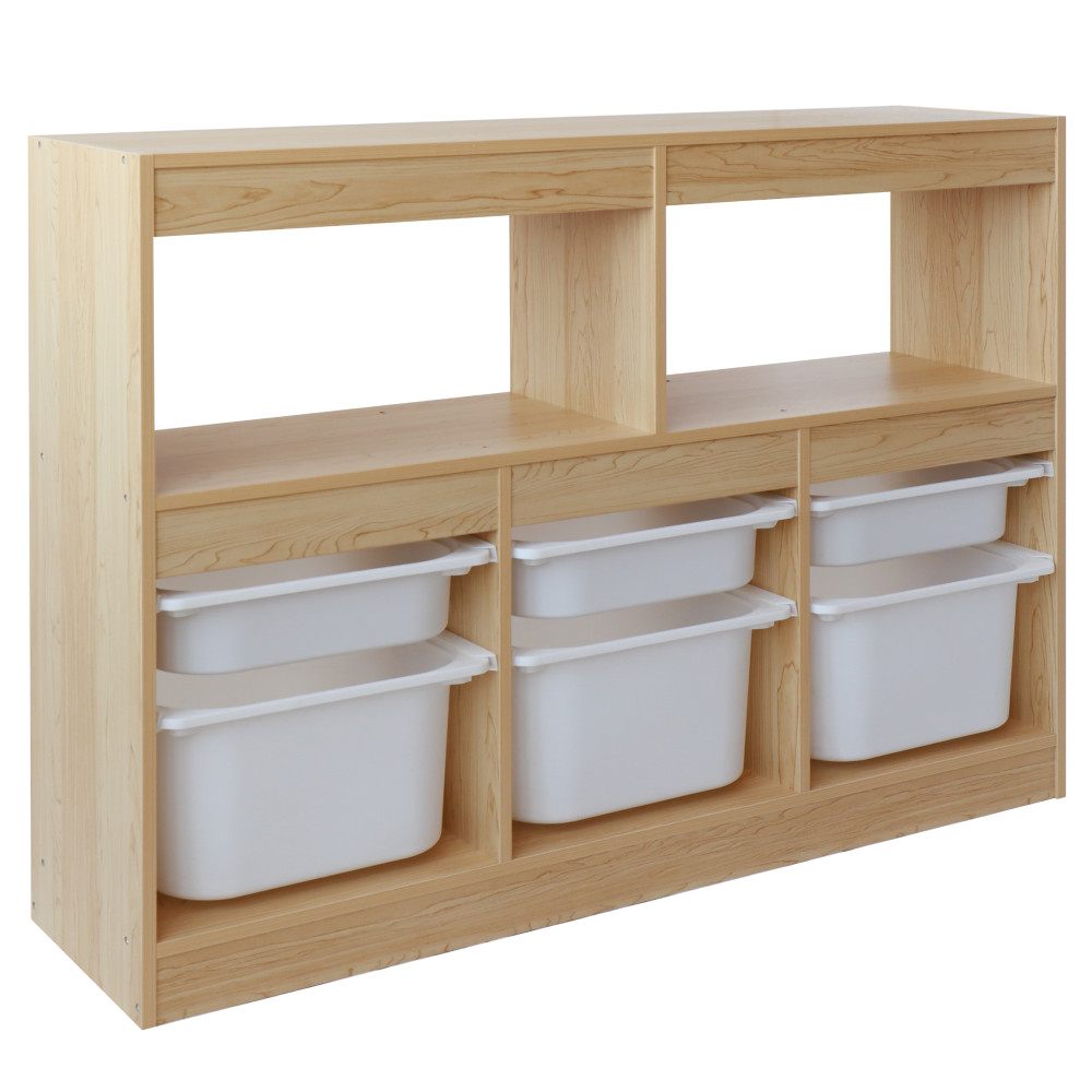 Organizator cu cutii de depozitare TRIVIX, stejar/alb