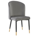 Scaun de sufragerie UDAJA, tesatura Velvet gri/negru